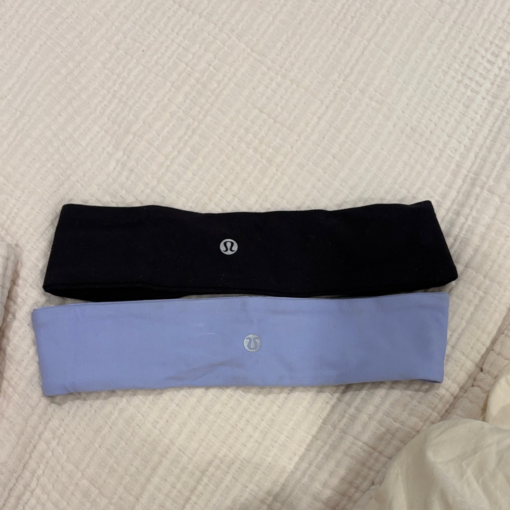 lululemon headbands - lavender & black